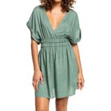 Roxy - Funny Memory - Jurk - Groen - Oversized Fit - V-hals