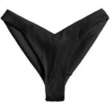 ROXY - Bikinibroekje - Zwart - Gerecycled Ribgebreid Stof