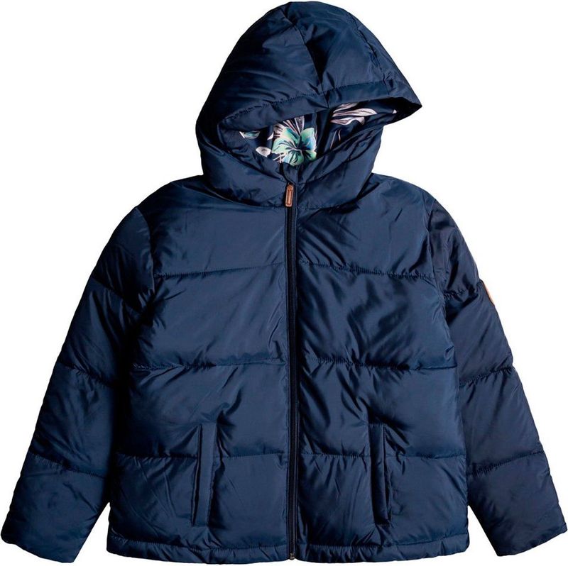 Roxy - Gewatteerde Pufferjack - Meisjes - Groen - Polyester - Casual Pasvorm