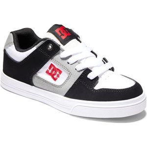 DC Shoes - Pure-Leather Sneakers - Wit Zwart Rood - Suède en Leer