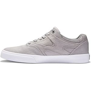 DC Shoes Kalis Vulc-Leather Shoes for Men Sneakers, Cool Grey, 36 EU