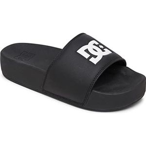 DC Shoes Dames Dc Slide Sandalen, Black Black White, 36 EU
