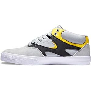 DC Shoes Kalis Vulc Mid Sneakers voor heren, Grijs zwart geel, 40.5 EU