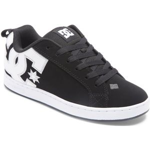 DC Shoes - Court Graffik - Sneaker - Zwart Wit - Nubuckleer en Leren
