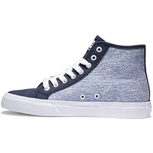 DC Shoes Dames Manual Sneakers, blauw/wit, 37.5 EU
