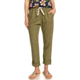 Cargobroek - Dames - Groen - Linnen en Viscose - Rechte Pasvorm