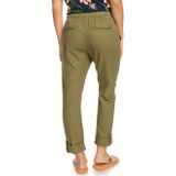 Cargobroek - Dames - Groen - Linnen en Viscose - Rechte Pasvorm