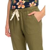 Cargobroek - Dames - Groen - Linnen en Viscose - Rechte Pasvorm