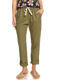 Cargobroek - Dames - Groen - Linnen en Viscose - Rechte Pasvorm