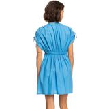 Roxy - Local Friends - Mini-jurk - Blauw - Katoen-Viscose, Verstelbare Bandjes, V-hals
