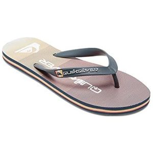 Quiksilver Molokai massieve sandalen voor heren, Grijs Oranje Grey, 39 EU