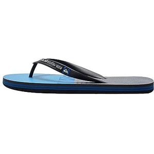 Quiksilver Molokai Wordblock Sandalen voor heren, Black Blue Grey, 39 EU