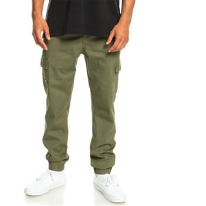 Quiksilver Cuffed Cargobroek Met Halfhoge Taille Groen 33 Man