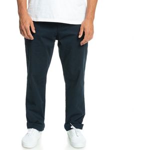 Quiksilver Eqynp03274 Stretch Fit Chinobroek Met Halfhoge Taille Blauw 28 Man