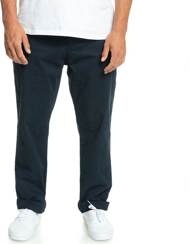 Quiksilver Eqynp03274 Stretch Fit Chinobroek Met Halfhoge Taille Blauw 34 Man