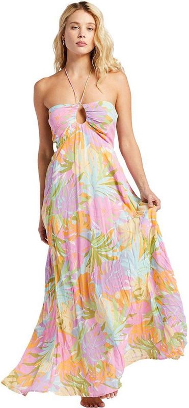 So Groovy - Maxi-Jurk - Gekreukte Viscose - Mouwloos - Rechte Hals