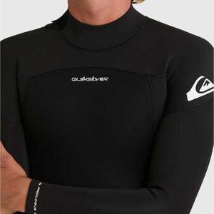 2025 Quiksilver Heren Prologue 4/3mm Rug Ritssluiting Wetsuit EQYW1032