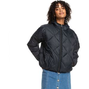 Roxy - Wind Swept - Jas - Grijs - 2XL - Lichtgewicht Gevoerd Jack voor Vrouwen