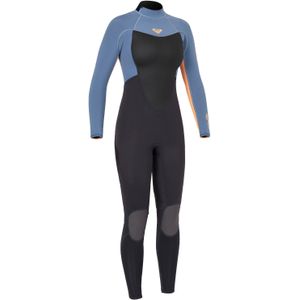 Surfpak voor dames surf roxy prologue 4/3 mm zwart/pastelblauw