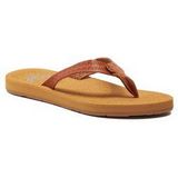 Roxy - Porto - Strand Teenslippers - Zwart - Synthetisch Leer en Polyester