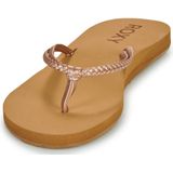 Roxy - Costas - Strand Teenslippers - Zwart - Synthetisch Leer