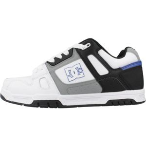 DC Shoes Stag sneakers voor heren, wit/grijs/blauw, 44 EU, Wit Grijs Blauw, 44 EU