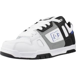 DC Shoes Stag sneakers voor heren, wit/grijs/blauw, 45 EU, Wit Grijs Blauw, 45 EU