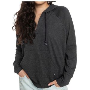 Roxy - Pullover Hoodie - Dames - Grijs - Katoen-Polyester Mix