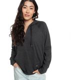 Roxy - Pullover Hoodie - Dames - Grijs - Katoen-Polyester Mix