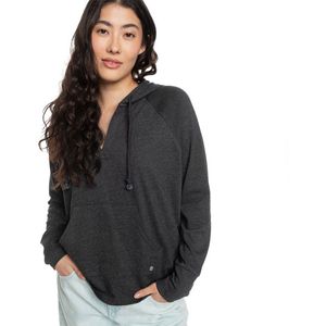 Roxy - Pullover Hoodie - Dames - Grijs - Katoen-Polyester Mix