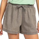 Roxy - Lekeitio - Korte Jeans - Grijs - Midden Hoge Pasvorm