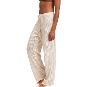 Strandbroek - Wit - Katoenen Gehaakt - Elastische Tailleband