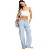 Roxy - Modern Vibe Mid - Spijkerbroek - Denim - Losse Fit - Vaste Taille