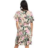 Midi-jurk - Geprinte Ecovera Crêpe - V-hals - Wapperende Mouwen