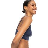 Bikini Top - Blauw - Getextureerde Jacquardstof - Verstelbare Bandjes