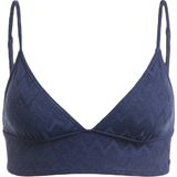 Bikini Top - Blauw - Getextureerde Jacquardstof - Verstelbare Bandjes