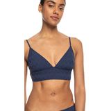 Bikini Top - Blauw - Getextureerde Jacquardstof - Verstelbare Bandjes