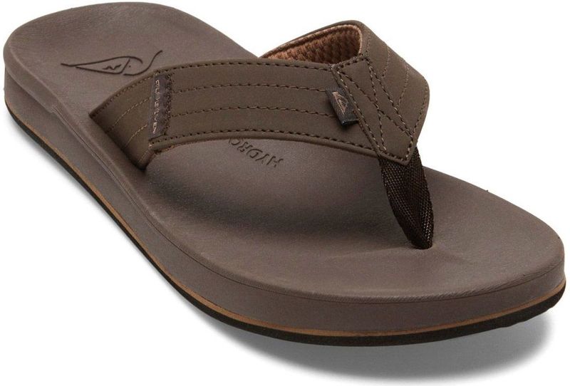 Quiksilver - Rivi - Beach Flip-Flops - Zwart - Veganistisch Synthetisch Leder