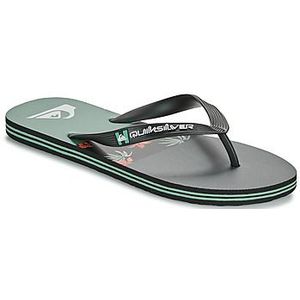 Quiksilver Heren Molokai Stripe Sandalen, zwart/groen, 46 EU, Zwart Zwart Groen, 46 EU