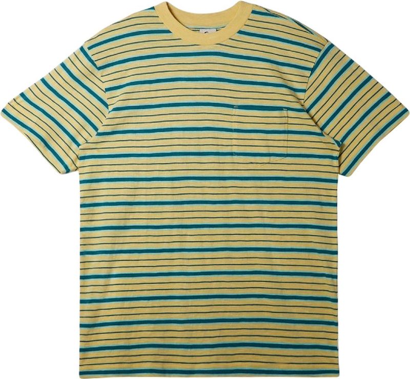 Quiksilver - Tube Stripe - T-shirt - Mellow Yellow - 100% Katoen