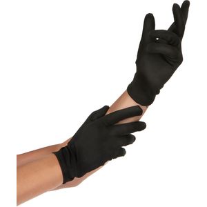 Boland 03070 - Handschoenen Basic in zwart, Charleston, jaren 20, accessoire voor kostuums, carnaval, themafeest, Halloween of vrijgezellenfeest
