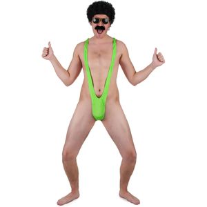 Vegaoo - Fluo groene mankini voor mannen