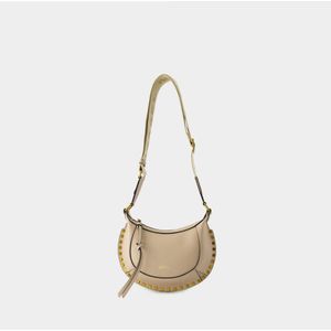 Isabel Marant, Tassen, Dames, Beige, ONE Size, Leer, Maanlicht Beige Mini Tas