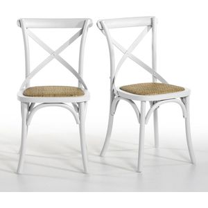 Set van 2 stoelen, Humphrey AM.PM. Eikenhout materiaal. Maten set van 2. Wit kleur