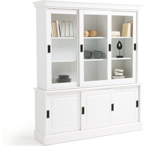 LA REDOUTE INTERIEURS - Buffetkast - Wit - Massief Dennenhout en MDF - 6 Deuren