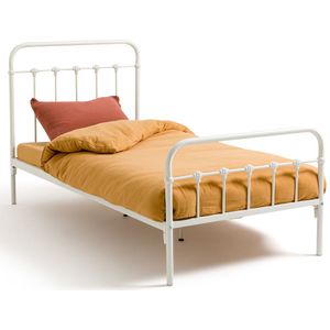 Kinderbed met spijlen, Asper LA REDOUTE INTERIEURS. Metaal materiaal. Maten 90 x 190 cm. Wit kleur