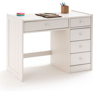 GABY - Bureau - Wit - Massief Grenenhout en MDF