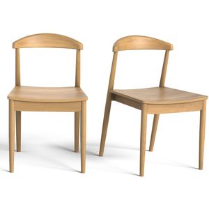 Set van 2 stoelen, Galb AM.PM. Hout materiaal. Maten set van 2. Beige kleur