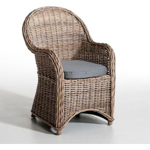 Tuin fauteuil met vlechtwerk, Elmer AM.PM. Gevlochten hars materiaal. Maten één maat. Beige kleur