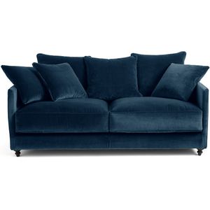 Omvormbare compacte bankl in fluweel, Lazare AM.PM. Fluweel materiaal. Maten 3-zit. Blauw kleur